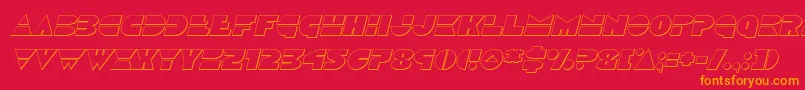fuente Discoduckoutital – Fuentes Naranjas Sobre Fondo Rojo