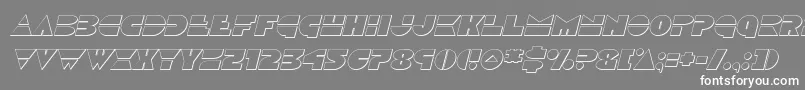 フォントDiscoduckoutital – 灰色の背景に白い文字