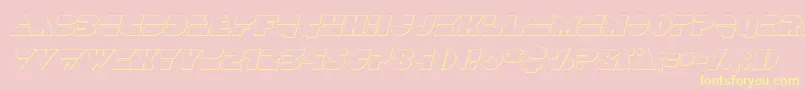 Discoduckoutital Font – Yellow Fonts on Pink Background