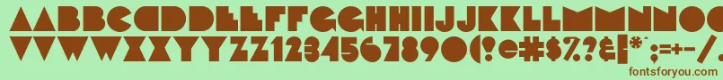 FattipattiflfBold Font – Brown Fonts on Green Background