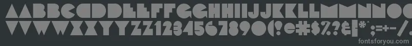 フォントFattipattiflfBold – 黒い背景に灰色の文字