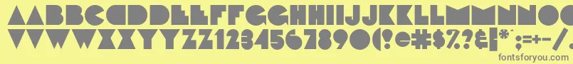 FattipattiflfBold Font – Gray Fonts on Yellow Background