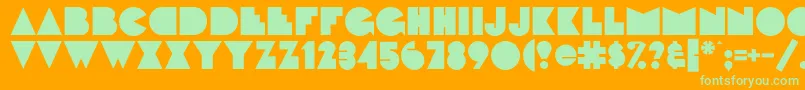 FattipattiflfBold-Schriftart – Grüne Schriften auf orangefarbenem Hintergrund