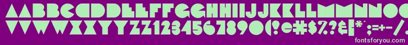 FattipattiflfBold Font – Green Fonts on Purple Background