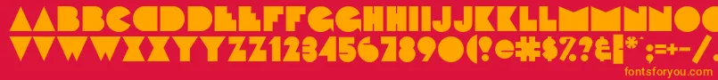 FattipattiflfBold Font – Orange Fonts on Red Background