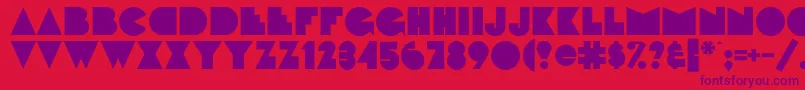 Czcionka FattipattiflfBold – fioletowe czcionki na czerwonym tle