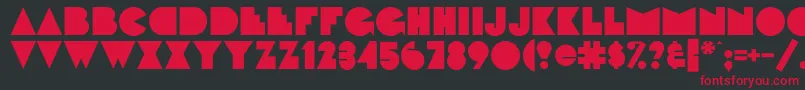 フォントFattipattiflfBold – 黒い背景に赤い文字