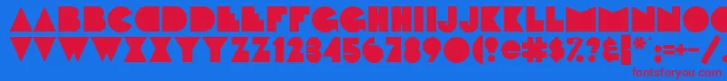 Fonte FattipattiflfBold – fontes vermelhas em um fundo azul
