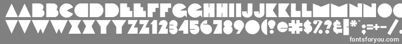 フォントFattipattiflfBold – 灰色の背景に白い文字