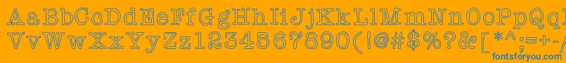 Effinground Font – Blue Fonts on Orange Background