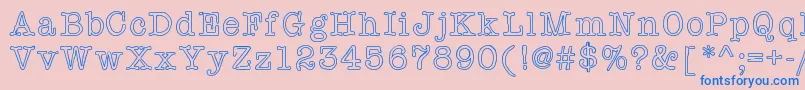 Fonte Effinground – fontes azuis em um fundo rosa
