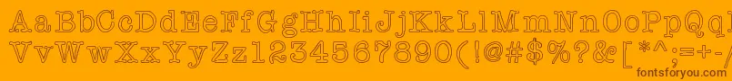 Effinground Font – Brown Fonts on Orange Background
