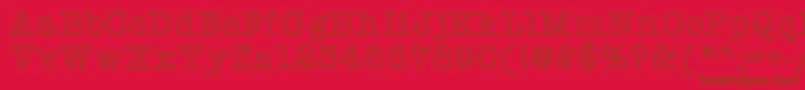 フォントEffinground – 赤い背景に茶色の文字