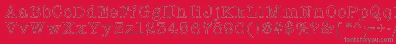 Saiba mais sobre a fonte Effinground Fonte Effinground – fontes cinzas em um fundo vermelho