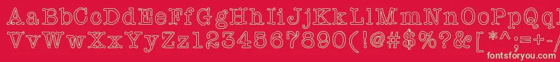 Effinground Font – Green Fonts on Red Background