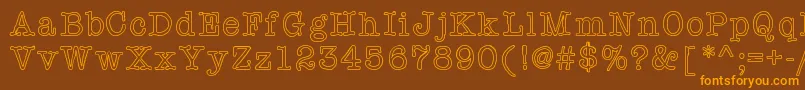Effinground Font – Orange Fonts on Brown Background
