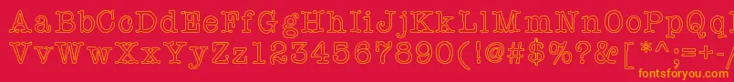 Effinground Font – Orange Fonts on Red Background