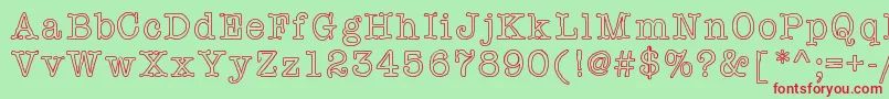 More about Effinground Font Effinground Font – Red Fonts on Green Background