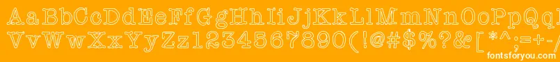 フォントEffinground – オレンジの背景に白い文字