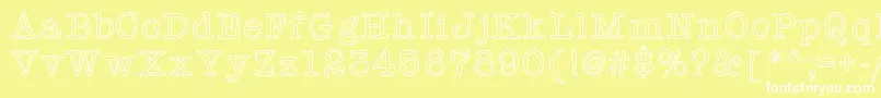 Effinground Font – White Fonts on Yellow Background
