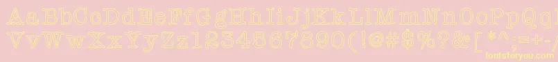 Effinground-Schriftart – Gelbe Schriften auf rosa Hintergrund