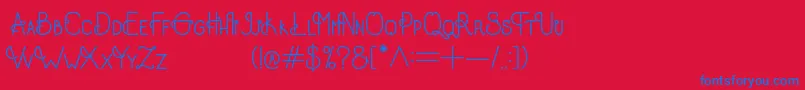 OldAlpha Font – Blue Fonts on Red Background