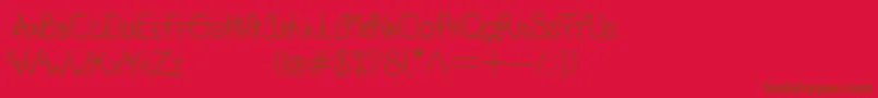 OldAlpha Font – Brown Fonts on Red Background