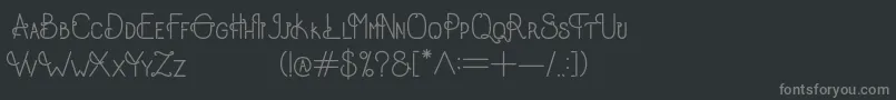 フォントOldAlpha – 黒い背景に灰色の文字