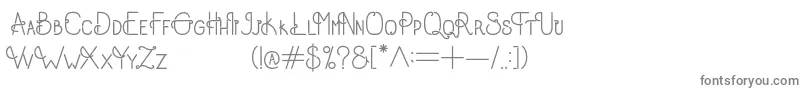 フォントOldAlpha – 白い背景に灰色の文字