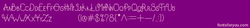 OldAlpha Font – Pink Fonts on Purple Background