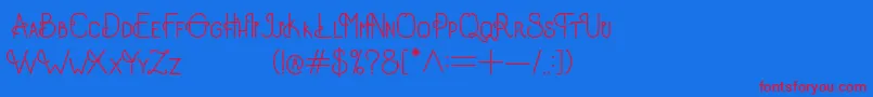 OldAlpha Font – Red Fonts on Blue Background