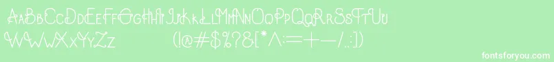 フォントOldAlpha – 緑の背景に白い文字