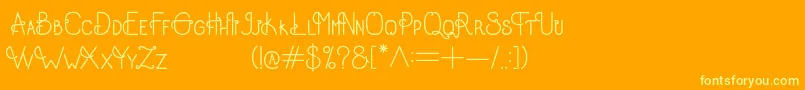 OldAlpha Font – Yellow Fonts on Orange Background