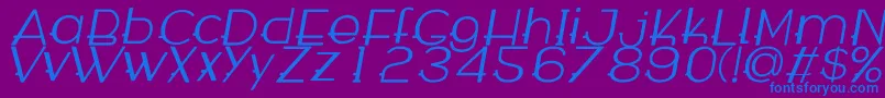 WabecoItalic Font – Blue Fonts on Purple Background