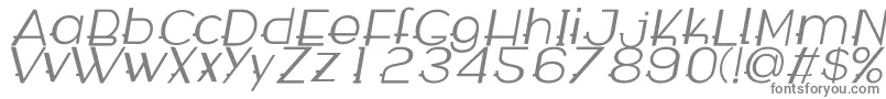 フォントWabecoItalic – 白い背景に灰色の文字