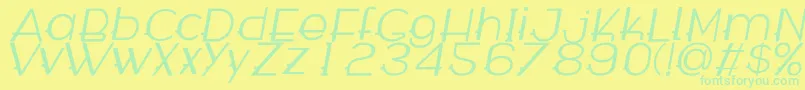 WabecoItalic Font – Green Fonts on Yellow Background