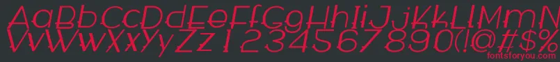 WabecoItalic Font – Red Fonts on Black Background