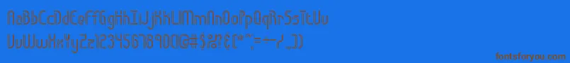 Obstacll Font – Brown Fonts on Blue Background