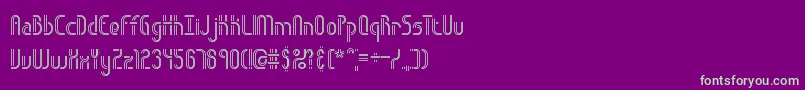 Obstacll Font – Green Fonts on Purple Background