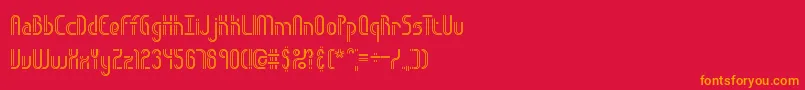 Obstacll Font – Orange Fonts on Red Background