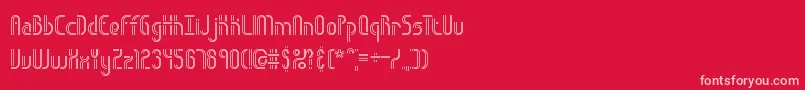 Obstacll-fontti – vaaleanpunaiset fontit punaisella taustalla