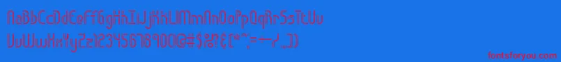 Obstacll Font – Red Fonts on Blue Background