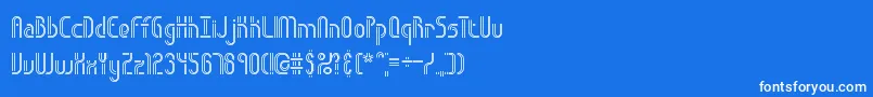 Obstacll Font – White Fonts on Blue Background