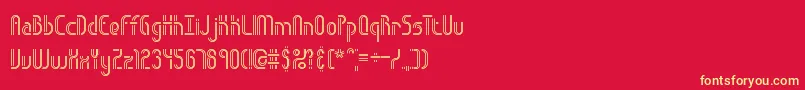 Obstacll Font – Yellow Fonts on Red Background