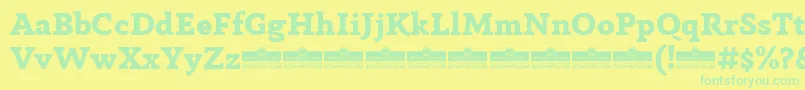 AnaphoraExtraboldTrial Font – Green Fonts on Yellow Background