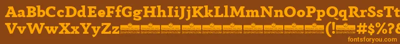 AnaphoraExtraboldTrial Font – Orange Fonts on Brown Background
