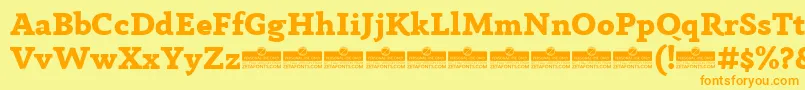 AnaphoraExtraboldTrial Font – Orange Fonts on Yellow Background