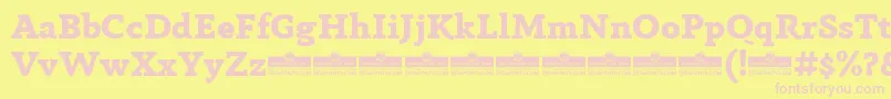 AnaphoraExtraboldTrial Font – Pink Fonts on Yellow Background