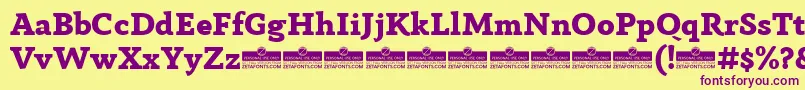 AnaphoraExtraboldTrial Font – Purple Fonts on Yellow Background