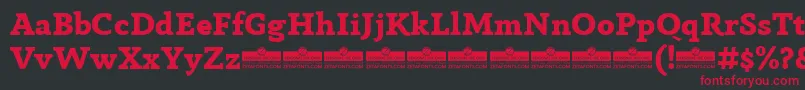 AnaphoraExtraboldTrial Font – Red Fonts on Black Background